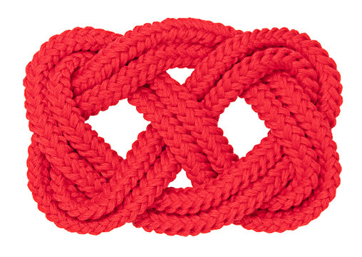 Celtic red knot isolated on white.