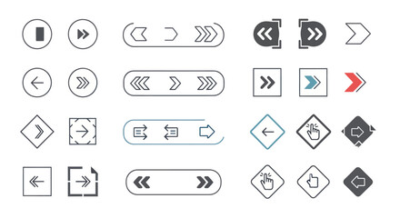 Collection of various arrow and direction icons © Dodol Creative Stock