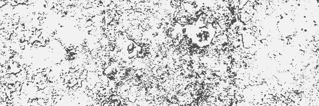 Grain texture background distressed splotch noise effect. Rough grit dirty scratch surface. Abstract grunge dust material for old worn overlay. Vector monochrome speckled retro backdrop