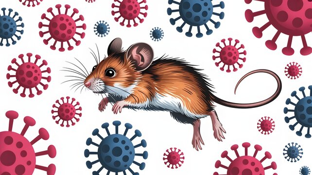 Disease Outbreak in Mouse During Hantavirus Pandemic &ndash; Virus Transmission from Rodents Concept