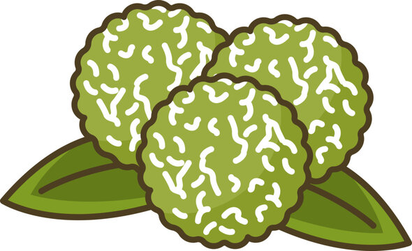 Green klepon cake with grated coconut