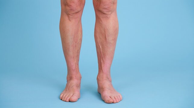 Varicose veins. Medical concept of phlebitis, thrombosis and poor circulation
