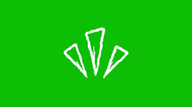 White doodle emphasis lines effect animation