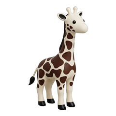 Fototapeta premium 3D Render of a Cute Cartoon Giraffe