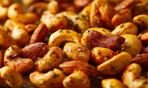 Roasted nuts with seasoning