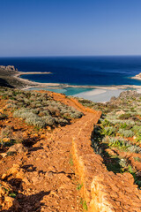 Fototapeta premium Crystal Clear Water at Balos Lagoon, Crete