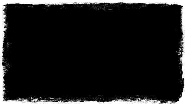 Grunge Texture Frame Overlay.Abstract black and white grunge border with scratches and paint splatters.Perfect for vintage film effects.Video 4k.Video effect
