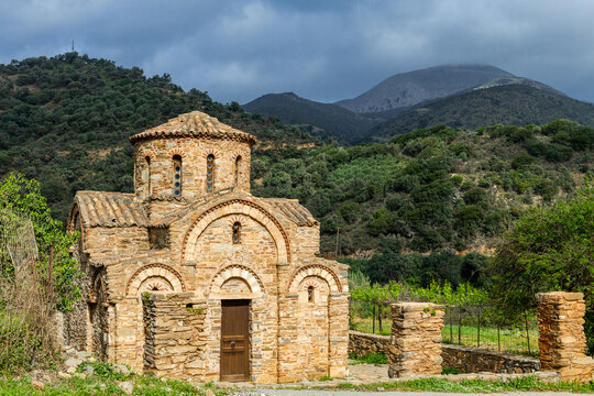 Historic Panagia Church in Fodele Village, Crete