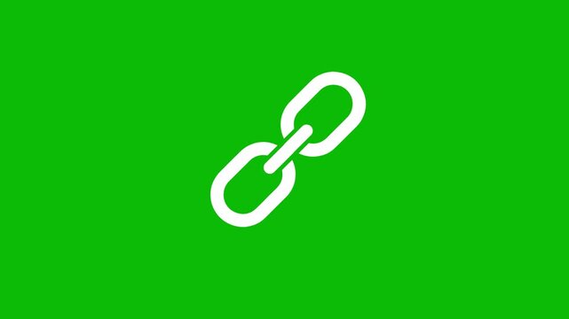 Animated broken chain link disconnection icon 