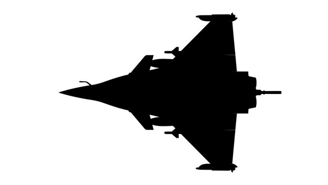 silhouette of a military jet fighter aircraft