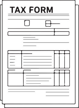 Tax form document template