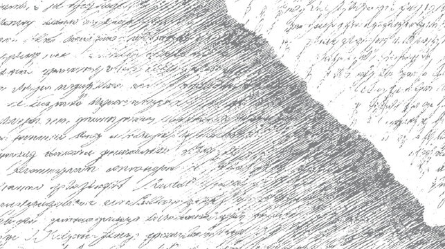 Faded grey handwritten script texture with diagonal hatching overlay handwriting vintage letter