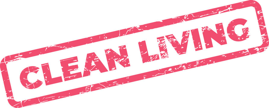 Clean Living expressive stamp for promoting a wholesome and environmentally conscious existence