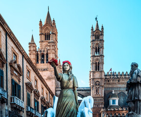 Fototapeta premium Palermo. Pearl of Sicily and the Mediterranean. Magnificent Italy.