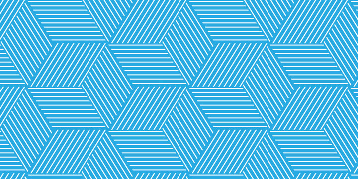 blue pattern texture repeat grid triangle geometric hexagon type cube fabric pattern shapes cover template design.