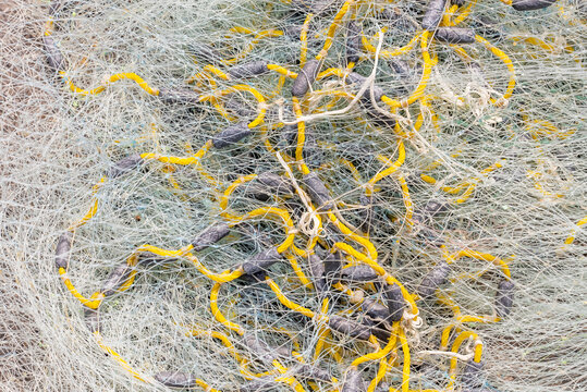 fishing net on the beach