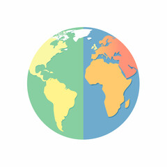 Obraz premium Stylized Globe with Continents