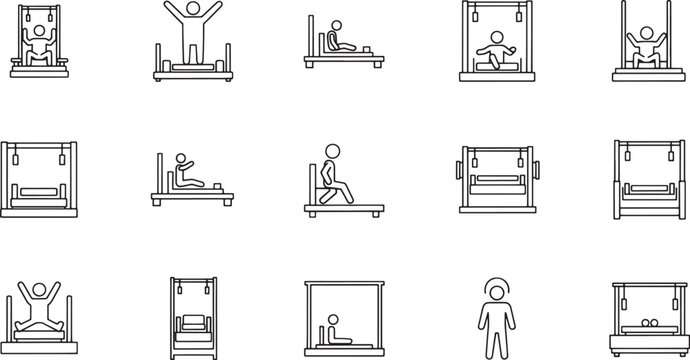 Black and white of people using various office equipment
