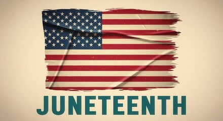 Obraz premium Juneteenth celebration with an artistic american flag design