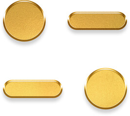 Fototapeta premium Shiny golden filter button in 3D gradient style