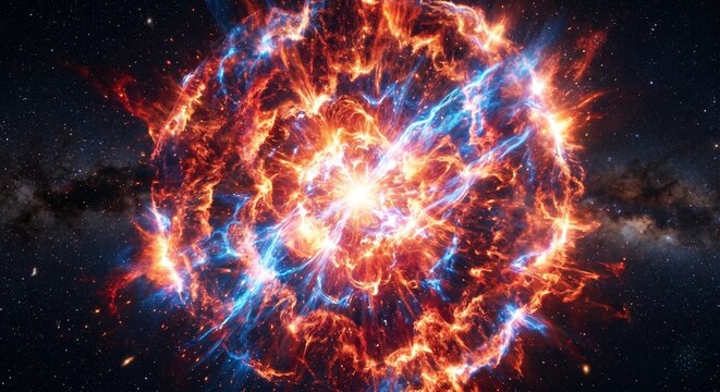 Galactic Nebula with Cosmic Fireball