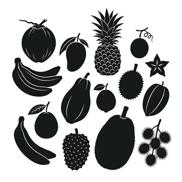 Variety of Exotic Fruit Types.