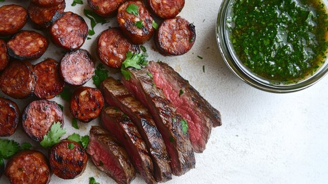 Argentine Asado Feast with Grilled Steak and Chorizo
