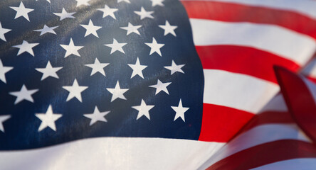 Obraz premium waving US flag for 4th of July celebrations