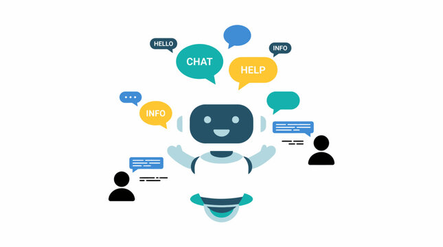 Artificial intelligence chatbot engaging in conversation with human users.