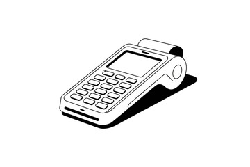 Obraz premium Point of sale terminal device for processing payments and transactions