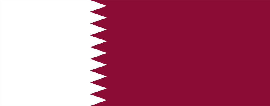 Flag of Qatar in correct proportions 11 to 28