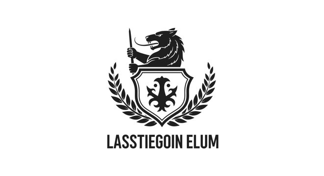 Black Horse Crest Emblem Logo.