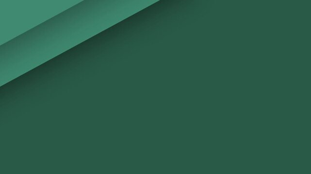Abstract Green Background with Geometric Shapes and Shadows.