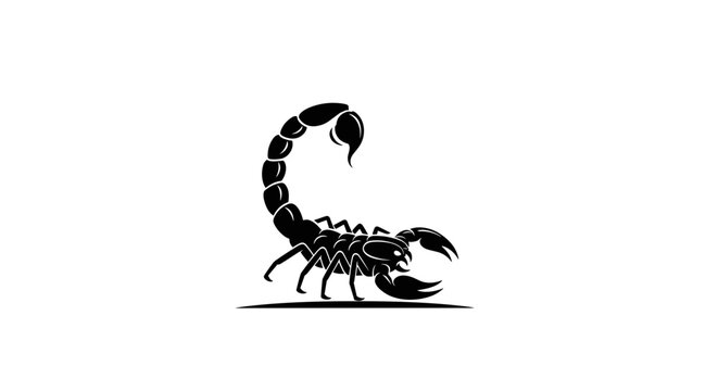 Black scorpion side view profile.