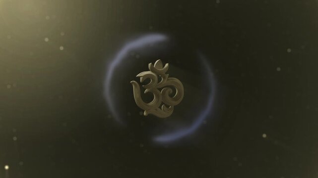 Om Aum Symbol in the Akasha Realm represents cosmic energy and the essence of existence, ideal for meditation, yoga, and reaching inner harmony.