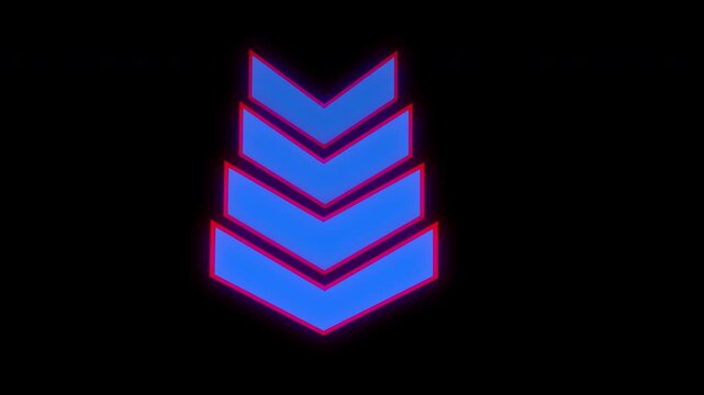 Animated arrows for the overlay video layer swipe down animation. 4K video with alpha chanel
