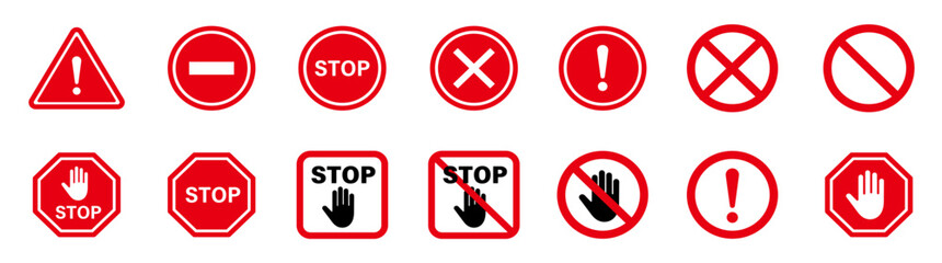 ストップ・STOP・禁止・停止サインアイコン © clarity_biz_lab