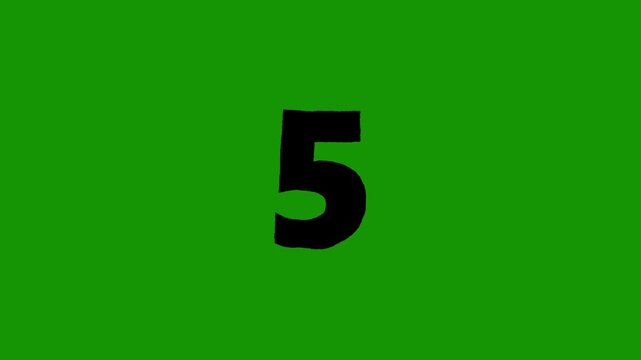 Countdown Numbers Animation Motion Graphics | 1 To 10 Green Screen Overlay