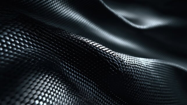 Abstract macro view of a carbon fiber weave