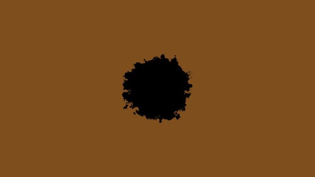 Black ink cloud spreading on white background abstract smoke effect dark bloom transition overlay video