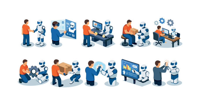Human and robot collaboration in various industrial and technological scenarios