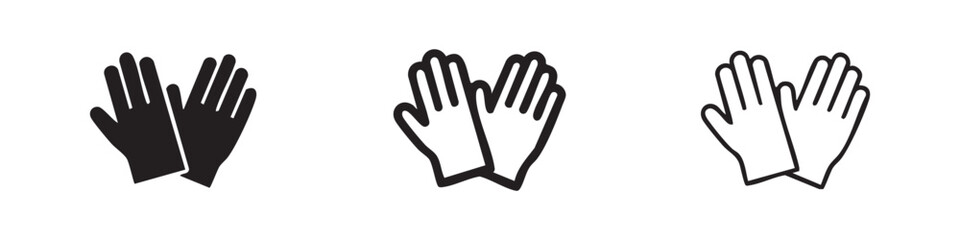 Obraz premium Set of two pairs of medical gloves icon variations