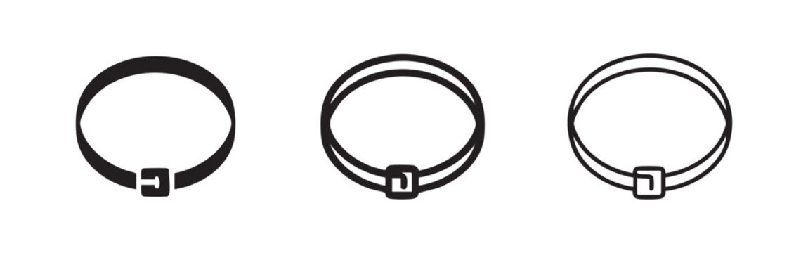 Belt and Collar Buckle Icon Set