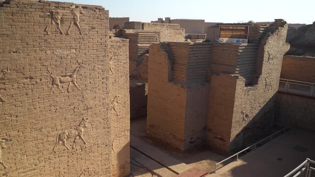 Wall decoration in ancient Babylon, Iraq