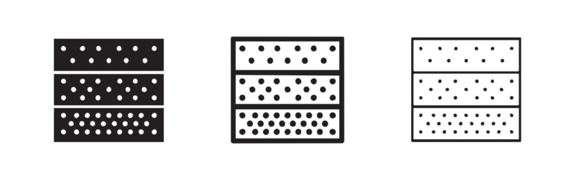 Soil Strata Layers and Geological Filter Icon Set