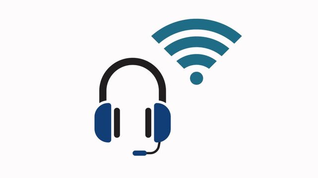 Wireless Customer Support Headset Animation