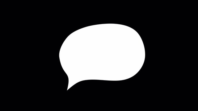 Dynamic Text Bubble Speech Message Popup Overlay Animation Transparent Background 4K Video