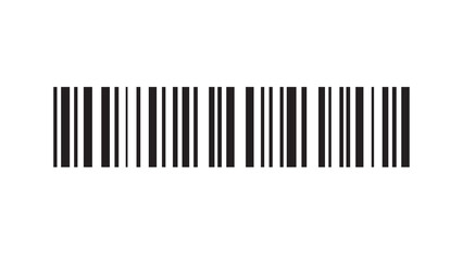 Obraz premium Clean barcode symbol with black vertical lines on white background identification sequential technology information abstract minimalist commerce encoding tracking readable isolated