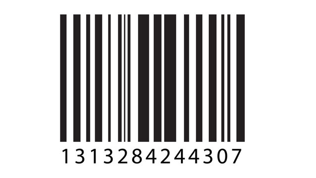 Bar code identification number with black and white identification information commercial abstract technology readable universal sequence business consumer checkout logistics tracking