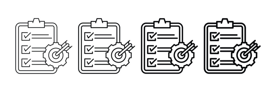 Goal Setting Icon Set Different Style Collection